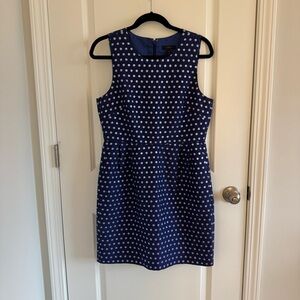 J. Crew Navy Dress with White Dots